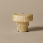 Ferm Living Skleněná stolní LED lampička Ripple Oat, krémová barva, sklo