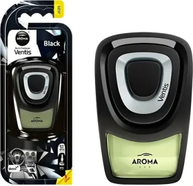 MEGAN Osvěžovač do mřížky VENTIS black / Tekutá vůně do auta / 8 ml (amA63104)