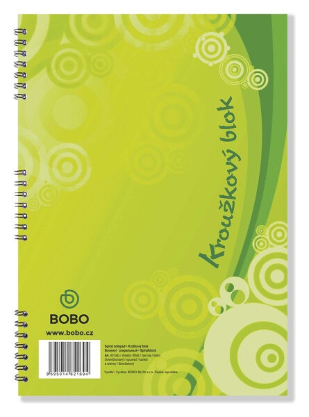 Blok s boční vazbou A4, čtvereček, 40 listů