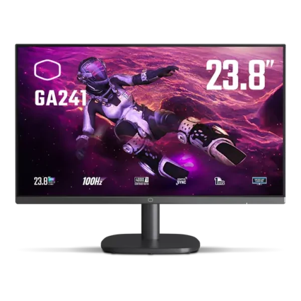 23.8" Cooler Master GA241 černá / VA / 16:9 / 1920x1080 / 100Hz / 250cd-m2 / 4000:1 / 1ms / HDMI + VGA / VESA (CMI-GA241-EU)