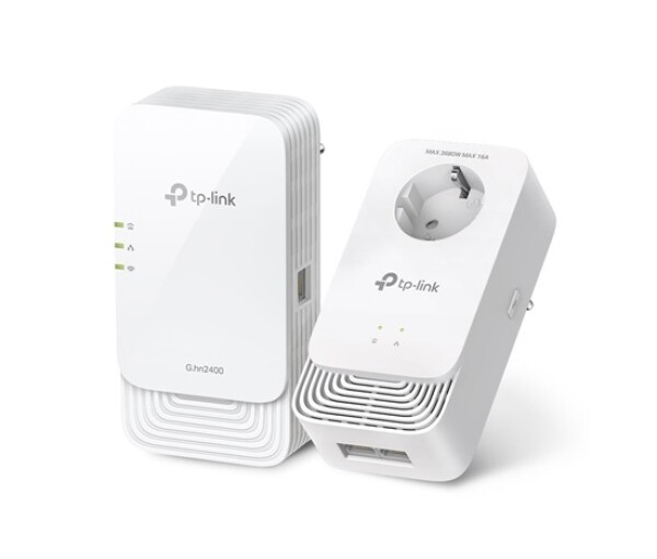 TP-Link PGW2440 KIT EasyMesh WiFi6 průchozí powerline set (G.hn2400,AX1800,2,4GHz/5GHz,3xGbE)