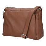 Stylová dámská kožená crossbody Robertina, hnědá