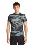ICEBREAKER Mens Mer 125 Cool-Lite Speed SS T MotionAOP, Flint Blue/Black/Aop (vzorek) velikost: M