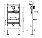 VILLEROY & BOCH - ViConnect Předstěnová instalace pro pisoár, 112 cm 92198900