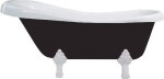 MEXEN/S - Retro volně stojící vana 170x75 cm bílá / černá bílá nohy , sifon chrom 53251707575-20