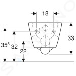 GEBERIT - Selnova Square Závěsné WC, 540x350 mm, Rimfree, bílá 501.546.01.1