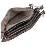 Trendy dámská koženková crossbody kabelka Kalle, tmavě béžová