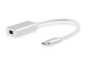 Equip USB-C - Mini DisplayPort bílá / Redukce / 0,15 m / 4K 60Hz / hliníkové tělo (133457)