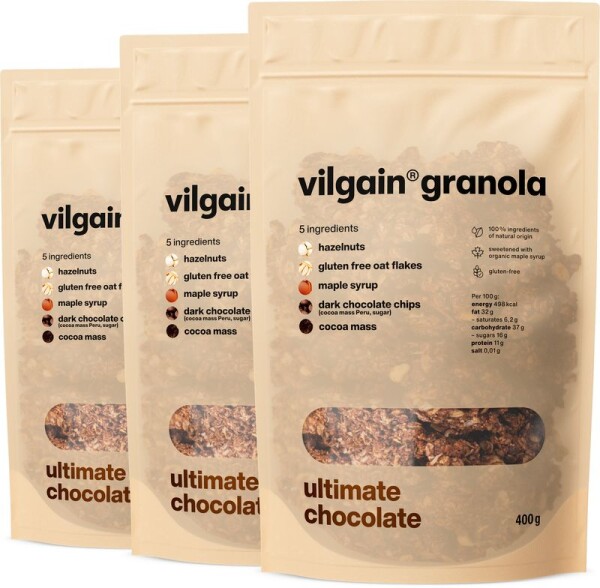 Vilgain Granola – 3× ultimátní čokoláda 400 g