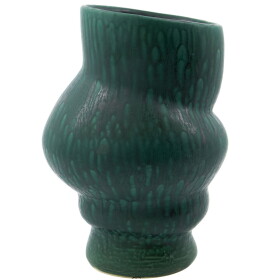 House Doctor Keramická váza Disc Green, zelená barva, keramika