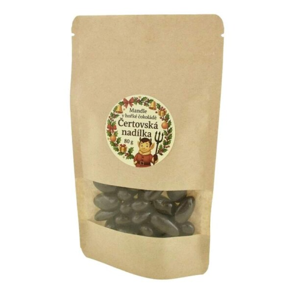 Čertovská nadílka mandle v hořké čokoládě 80g