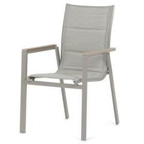 Zahradní židle, hliník, síťovina, béžová, AZC-S1110 GREY
