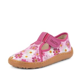 Dívčí plátěné barefoot přezůvky CANVAS T-BAR FLOWERS Froddo G1700439-4 - 31