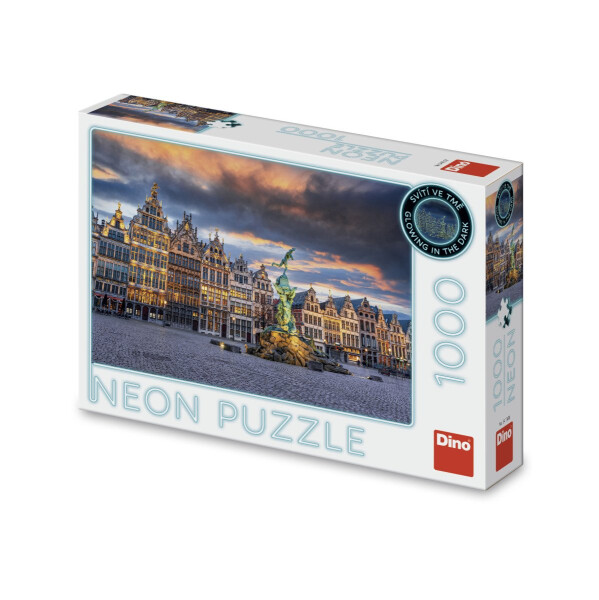 Puzzle Bouře nad Antverpami 1000 dílků Neon
