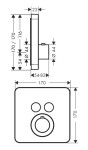 AXOR - ShowerSelect Termostat pod omítku pro 2 spotřebiče, matná černá 36707670