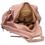 Trendy dámský koženkový batůžek Coleta, růžový