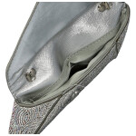 Luxusní dámské psaníčko Michelle Moon Elizara, stříbrné