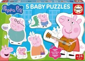 EDUCA Baby puzzle Prasátko Peppa 5v1 II
