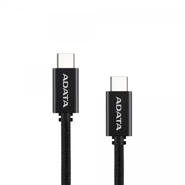 ADATA CACC-200PN-BK černá / Datový a nabíjecí kabel / USB-C - USB-C / PD 100 W / QC 3.0 / 2 m (CACC-200PN-BK)