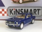 1964 Ford Mustang modrá - otevírací pull-back - 1/36 12,5cm Kinsmart