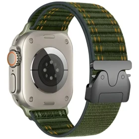 Beline Woven Nylon Diagonal Style Parachute zelená / Řemínek pro Apple Watch / 38/40/41 mm / nylonový