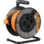 STREND PRO 213053 Prodlužovací kabel na bubnu, 25m, 4 zás., 3x1,5mm, oranžový