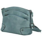 Stylová dámská koženková crossbody kabelka Giada, džínově modrá