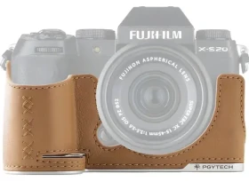 PGYTECH Leather Camera Case hnědá / Pouzdro / Fujifilm X-S20 / Kůže (P-CB-541)
