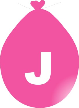 Balónek písmeno J růžové balonky.cz Balónek písmeno J růžové balonky.cz