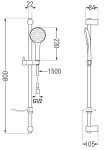 MEXEN/S - DF74 posuvný sprchový set, chrom 785744582-00