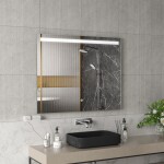 Erga Scarlet, obdélníkové LED zrcadlo 100x80cm, 690 lm, 3 barvy světla, přední osvětlení, ERG-V01-128-1080-00
