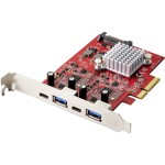 Conceptronic EMRICK USB 3.2 Gen 2 PCI-Express-Karte, 1-Port-USB-C und 1-Port-USB-A karta PCI-Express PCIe