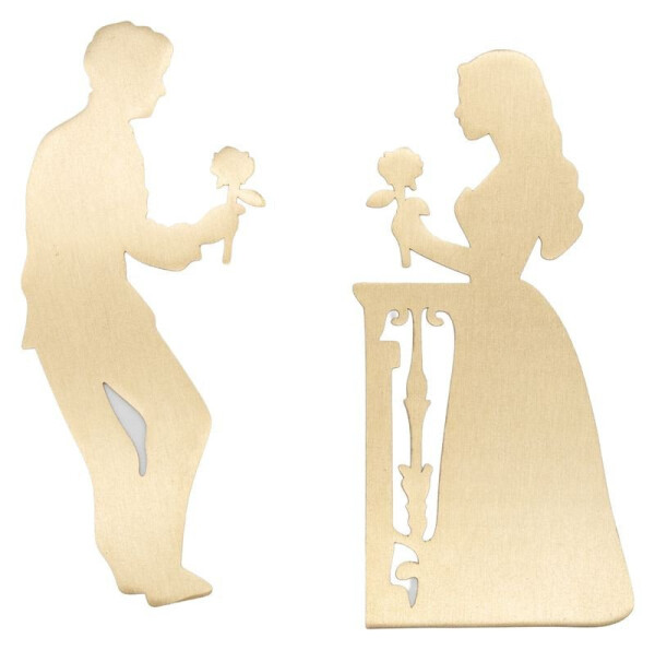 Záložky mosazné 2ks Romeo a Julie