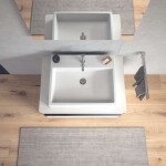DURAVIT - Vero Air Umyvadlo nábytkové 60x47 cm, s přepadem, otvor pro baterii, WonderGliss, bílá 23506000271