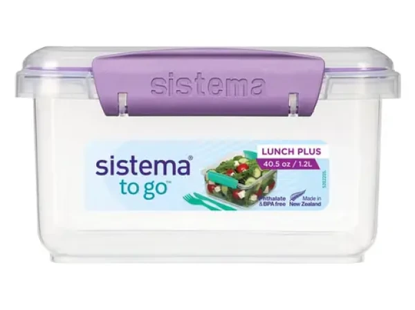Sistema To Go Lunch Plus Svačinový box s příborem 1.2 l fialová (8592001428447)