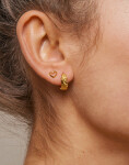 ENAMEL Copenhagen Studs, Organic Heart 925S/GP/M