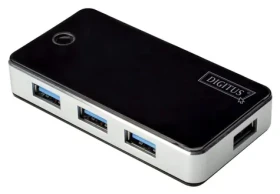 Digitus DA-70231 černá / USB hub / 4 porty / USB 3.0 / s napájením (DA-70231)