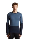 ICEBREAKER Mens Merino 200 Oasis+ LS Crewe, Midninavy/Dawn/JetHeather/Cb (vzorek) velikost: M