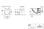 VILLEROY & BOCH - Antao Závěsné WC, Rimless, CeramicPlus, TwistFlush, alpská bílá 4674T0R1