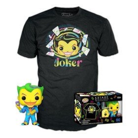 Funko POP Tee: DC Comics - Joker BlackLight special edition (velikost trička XL)