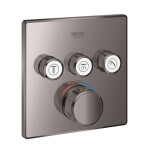 GROHE - Grohtherm SmartControl Termostatická baterie pod omítku, 3 ventily, Hard Graphite 29126A00