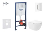 GROHE - Rapid SL Set předstěnové instalace, klozetu Oudee Vortex a sedátka softclose, tlačítko Skate Cosmopolitan, alpská bílá SANI11BA3108