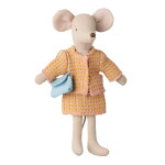 Maileg Kostýmek s kabelkou pro myšku Maileg Mum Mouse, žlutá barva, textil