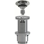 CERANO Umyvadlová výpusť - 5/4“ click-clack s přepadem - neuzavíratelná - plast - 67/82mm - chrom
