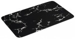 AQUALINE - Koupelnová předložka 50x80cm, absorpční, černá/mramor PCD011