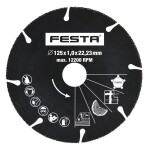 FESTA 21192 Kotouč karbidový, univerzální, 125 x 22,2mm
