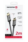 SWISSTEN Kabel HDMI 2.1 (M) - HDMI 2.1 (M) 2m černá / 48 Gbps / 8K / 60Hz / zlacené kontakty (75501201)