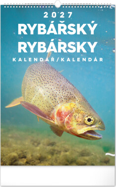 NOTIQUE Kalendář 2027 nástěnný: Rybářský - Rybársky CZ/SK, 33 x 46 cm