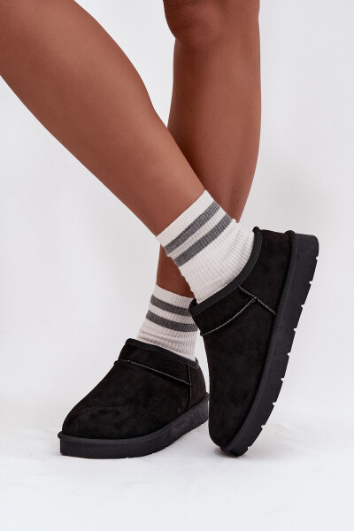 Dámské sněhule s teplým kožíškem černé Serenne 39