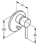 KLUDI - Bozz Baterie pod omítku pro 2 spotřebiče, černá mat 387163976